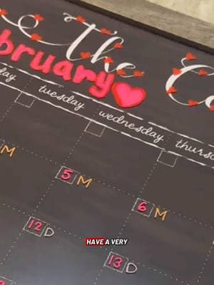 February Co-Parenting Calendar - My “WHY” 💘 #coparent #coparenting #coparentingcalendar #madicochrane #chalkboard #chalkboardcalendar 