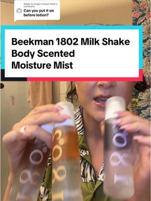 Replying to @Angie Cozart Haar you can definitely layer the Beekman 1802 Milk Shake Body Scented Moisture Mist :). Three scents and two different sizes available! #beekman1802 #beekman1802skincare #beekman1802milkshake #bodyscent #bodymist #bodymilk #bodyspray 