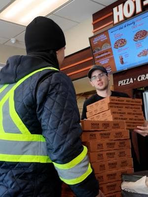 Pizza run for the team! 🍕  #snowremoval #snowremovalservices #snowblowing #snowplowing #snowbusiness #tractor #winterbusiness #entrepreneur #kubota #johndeere #businessowner #canada #youtubers #snowseason #snowevent #snowtractor #snowremovalbusiness #winterseason #pronovost #pronovostsnowblowers