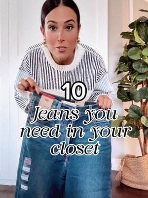 10 of my go-to jeans 🙌🏻 Which is your favorite?! #40andupsideoftiktok #denimover40 #affordablefashion #casualstyle #denimsweatpants #over40fashion 