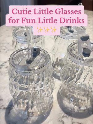 Cute glasses just make things taste better #glasses #glassware #funlittledrink #fyp 