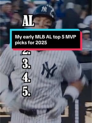 My early MLB AL top 5 MVP picks for 2025 #MLB #mvp #bobbywittjr #aaronjudge #gunnarhenderson #mlb2025