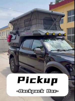 Pickup Backpack Box off-road RV#RV # #crosscountryRV #Rvtour #RVathome #rvcamping #AdjustableroofRV #heavytruckRV #offroadrv   https://www.otrcampertrailer.com/factory/black-stone-series