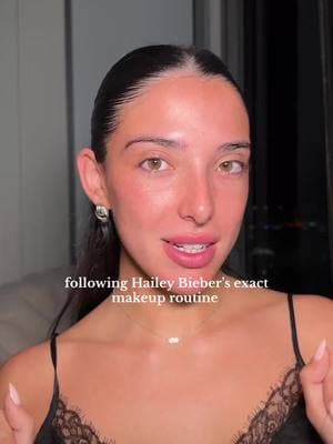 Following @Hailey Bieber’s makeup routine 🤎 I saw @Sydney Schiffer do this and I had to try! ✨ #haileybieber #haileybiebermakeuproutine #rhode #haileybiebermakeup #makeupinspo 