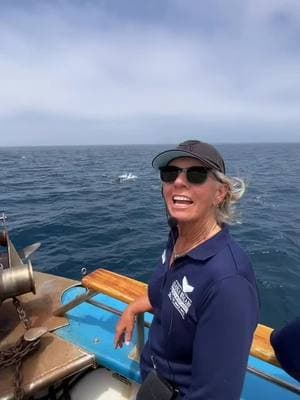 Nona the Naturalist sharing some interesting facts about Bottlenose Dolphin! 🐬✨🐬 All of our whale and dolphin watching cruises are narrated by our expert marine naturalist and captains, who educate you on the abundant ocean life on our coast. They are happy to answer any questions you may have! #bottlenosedolphin #whalewatching #danapoint #funfacts #dolphinlovers #ecotourism #nonathenaturalist  