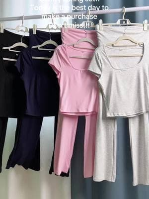 Nice quality with low price!!!#coords #2pcs #croptop #squareneck #highwaisttrousers #comfy #springoutfit #valentinesdaygift #ValentinesDay #dealdrops #USA #womenswear #dailywear #OOTD#TikTokShopLoveFirstFind #spotlightfinds  #tiktokmademebuyit #TikTokShop 