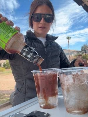 @Zing Zang Bloody Mary Mix bloody Mary’s all Super Bowl Sunday!  #drinks #cocktails #bloodymary #vodka #golf #golfcart #cartgirl #bevcart #thedukegolfcourse 