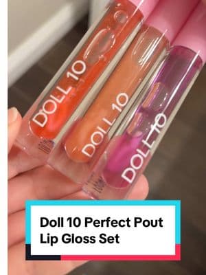 How pretty are these Doll 10 lip glosses? #doll10 #lipgloss #doll10beauty #perfectpout #makeup #lippies #lipplump #juicylips 