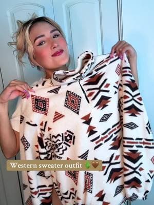 Western sweater 🤎🌵 is so cute ✨ #sweater #westernstyle #westernsweater #sueter #suetervaquero #ootdinspiration #westernwomen #westernlifestyle #westernoutfits #westernfashion 