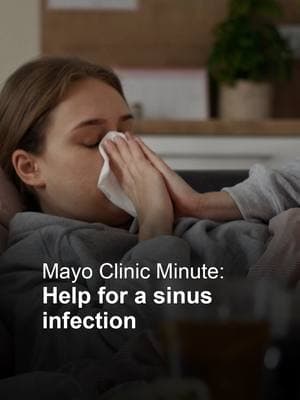 If you catch a cold or upper respiratory infection and it lingers long enough, it may turn into a sinus infection known as sinusitis. Symptoms can include a runny nose and nasal congestion accompanied by pain, swelling, and pressure around the eyes, nose, cheeks or forehead that gets worse when bending over.⁠ ⁠ Dr. Jesse Bracamonte, a Mayo Clinic family physician, suggests some simple home treatments to ease the symptoms.⁠ ⁠ #SinusInfection #sinusitis #RespiratoryInfection #CommonCold #SinusPressure