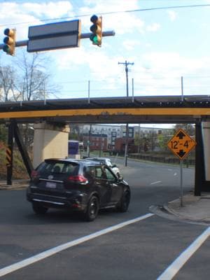 A Historic Durham North Carolina Can-Opener Overpass Peeling The Tops Off Of Oversized Vehicles #durham #durhamnc #canopener #canopenerbridge #dukeuniversity #gregsonstreetbridge #overpass