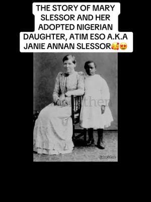 Missionary Mary Slessor and her adopted Nigerian daughter Atim Eso, aka Janie Annan Slessor in Topsham, Devon England, 1891.   Mary Slessor (2 December 1848 – 13 January 1915) was a Scottish, United Presbyterian missionary who went to work in what is now known as Nigeria in 1876 with the Calabar Mission.  Mary Slessor rescued Atim Eso in 1882. The baby’s twin brother had been kidnapped and killed by their mother. Slessor was therefore very protective of her and decided to adopt her. In April 1883, she brought the baby- now six months old- to Britain. She renamed her Janie. Janie was very intelligent and apparently charmed the Scottish congregations. She was taken along to all Slessor’s speaking engagements. Janie got married to a local man named Akibu Eyo in 1899. They had a child who died shortly afterwards. She then adopted a orphan baby boy called Daniel. In 1918, she became a victim of the global influenza pandemic and died aged 36. CC: tellingourstoriesexeter website #9jabackthen #naija #naijamusic #naijamusician #naijathrowback #throwbacknaija #naijatiktok #naijatiktoksquad #naijatiktokers #tiktok9ja #9jatiktokers #cuffingseason #cuffitchallenge #cuffit #9jatiktok