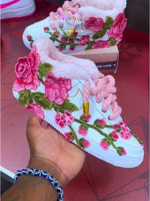 Cozy V Day Pink Floral AF1 “PINKY COZY”💕🌸 #valentineday #LoveIsLove #richycustoms #pink #vdaynails #shoes #customshoes #af1 #richycustoms #vdaydecor #sneakers #galentinesday #galentine 