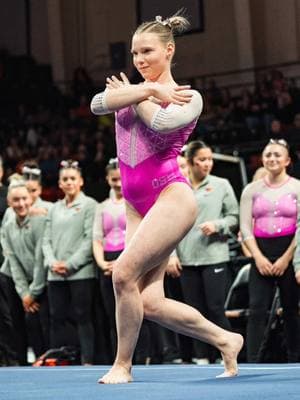 Six meets, six titles. Jade Carey! 🤯👑🏅 #GoBeavs #gymnastics #oregonstate #highlights #gymnast #gymnasticstiktok #JadeCarey #gymnasts #teamusa #olympian #amazing #allaround #beam #vault #unevenbars #floor #WSCSports 