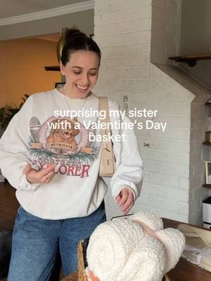 Surprising my sister with a valentines basket from @BURGA ! Use my code LILYX15 to get 15% off:)  #lovefromburga #burgabasket #valentinesbasket #baebasket #burga