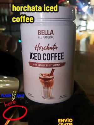 horchata iced coffee cafe instantaneo   se disuelven 2 cucharitas  en un vaso de agua hielos y listo #horchataicedcoffee #icedcoffee  #cafe  #cafehelado #bellaallnatural #Daisycabral #TikTokShop 