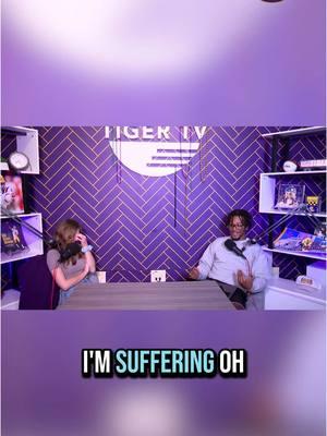 Who's else can relate to David right now?! 🫣  Tune in every Friday for the fun on our Purple Room Podcast, available on Spotify and YouTube! 🎧🎤  #TigerTV #ttv #lsu #lsustudent #purpleroompodcast 