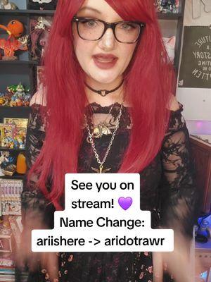 See you soon! 💜 Lots of updates, come say hi on the twitcherinos 🩷✨ #fyp #fypシ #fypage #foryou #gothgirl #gothaesthetic #newname #adorkable #seeyousoon #twitchstreamer 