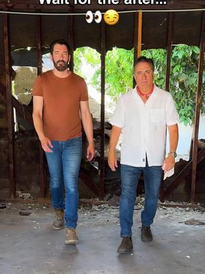 Walking into this epic transformation with #andygarcia #propertybrothers   