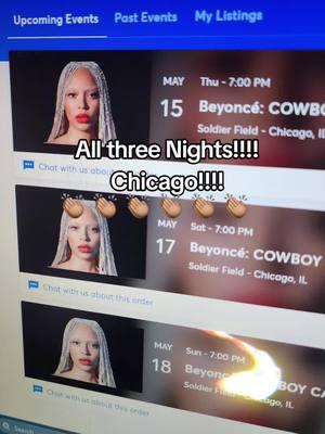 #chicago #beyonce #cowboycartertickets #cowboycarter🤠🐝 #ticketssecured😎 #threenights #tinaknowles #readyforwar #announcement #2025 #spring2025 #yaya #blackcountry #sadleup #beencountry 