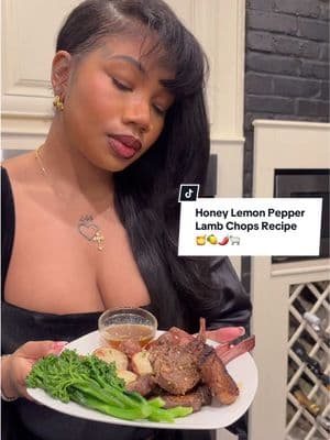 My Honey Lemon pepper Lamb Sauce Recipe🍯🍋🌶️🐑 Ingredients/Instructions Below Ingredients: 4 tablespoons butter 1/2 cup of honey  Half of lemon juice 3 tablespoon of lemon pepper seasoning  1 tablespoons minced Garlic 1 tsp of truffle Salt Instructions: 1. Melt the butter in a saucepan or skillet over low heat. 2. Once melted, add in minced garlic and sauté until fragrant  3. Add lemon juice, honey, lemon pepper seasoning and salt and whisk to combine. Cook for 3-5 mins  4. Remove from stove and let cool for 5 mins or once a lil thick #CapCut #honeylemonpepperlambchops #foryoupage #Recipe #domidevours #fyp #cookingmama 