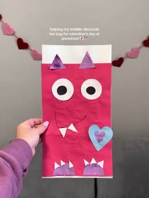 they sent home a bag & asked us to decorate it so i showed her a few ideas from pinterest & this was her fav ♥️ so cute & easy! #ValentinesDay #DIY #toddlercrafts #vday #valentinesdaycraft #MomsofTikTok #preschool #preschoolmom #preschoolcrafts #ohiomom #momofone #toddlermom #toddlersoftiktok #craft #pinterestinspired 