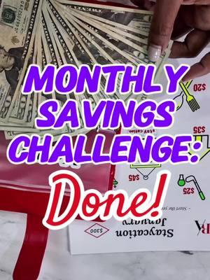 Monthly savings challenge: Done! #MonthlySavingsChallenge #SavingsGoals #MoneySaved #BudgetingSuccess #CashStuffing #SmartSaving #FinancialDiscipline #MoneyManagement #BudgetWithMe #SavingsJourney