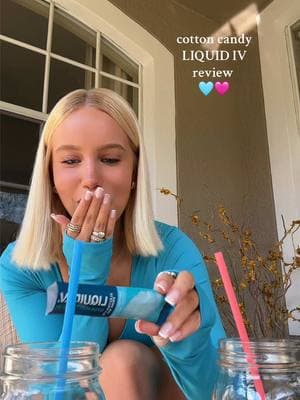 cotton candy LIQUID IV review✨ so surprised this wasn’t salty at all! #liquidiv #review #cottoncandyliquidiv #cottoncandyflavor #liquidivreview #fyp #foryoupage #trending @Liquid I.V. 