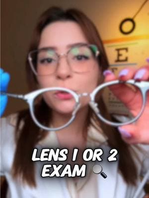 ASMR Lens 1 or 2 Exam 🔎 what’s the answer to the last lens set?! #asmr #fyp #fypシ #fastasmr #asmrsounds #asmr_tingles #asmrtiktok #asmrroleplay #relaxingvideos #relaxingvideo #asmrtriggers #glasses 