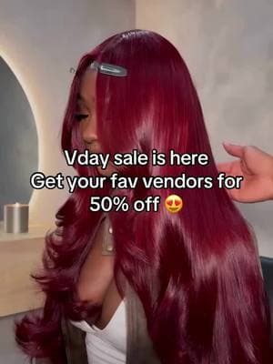 50% off of all of your fav vendors! 🥰 link to website in our bio! #adarahairco #hairvendors #vendors #rawhair #virginhair #wigs #ValentinesDay #ValentinesDay #coloredwig 