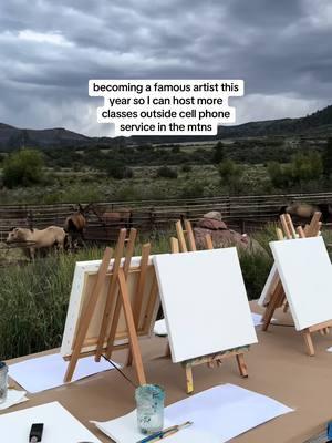 have to get more ppl to experience this :) #coloradoartist #paintnsip #aspenartist #westernart #paintoutside 