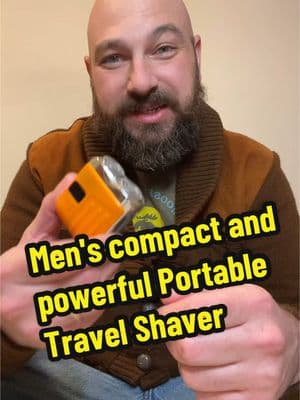 Men's compact and powerful Portable Travel Shaver #menstravelessentials #menselectricshaver #travelshaver #mensrazor #baldhead #shavingroutine #shavinghead #TikTokShop