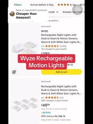 Replying to @JaguarDeb These motion lights last a whole week before I have to charge them again! #motionlights #wyze #rechargeable #campinglife #nightlights #motionsensor #motionsensorlights #tiktokshopfind #wallscc @Wyze 