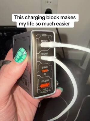 This charging block can charge all of my electronics at once! #chargingport #electronics #chargingblock 