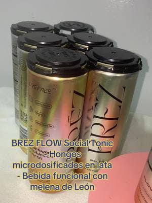 #BREZFLOW #SocialTonic - #Hongos #microdosificados en lata - Bebida funcional con melena de león, L-teanina e ingredientes naturales - Bebida espumosa de limón y flor de saúco (12 oz) Vegana, sin OGM, sin gluten Vendido por #DrinkBREZ #ValentinesDay #diadesanvalentin #valentinesdaygift 