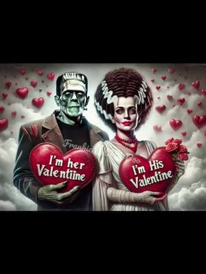 Frankie and His Boo His & Hers ❤️ #ValentinesDay #ai #frankieandhisboo #frankensteinandhisbride #hisvalentine #hervalentine 