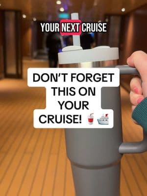 I ALWAYS bring my reusable cup on my cruises to fill up with water! Do you do this also? 🤔🛳️ #noshipsgiven #cruise #cruising #cruiseship #cruisetip #cruiselife #cruises #carnivalcruise #royalcaribbean #travel #cruisehacks #cruisecontent #cruisingcontent 