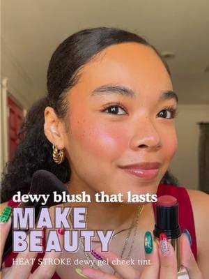 putting you ONNN!! theeeee most glassy dewy blush that actually LASTS!! 💫✨🎀 @Shop MAKE Beauty wearing the shade spice!! #makebeauty #creamblush #gelblush #cheektint #dewyblush #glassyblush #glowyblush 