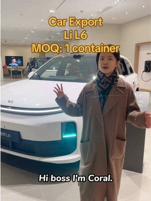 Hi I'm Coral. I am doing car business in China. My cars are cheap and with good quality. If you want Li L6 don’t hesitate to PM me.  #Carexport #Chinesecar #electriccar #Egypt  #Algeria  #Ghana  #Ethiopia  #DemocraticRepublicofCongo #Côted'Ivoire #Cameroon #Cambodia #Vietnam #Laos #Turkmenistan #Iran #Afghanistan #Syria #Guatemala  #Venezuela  #Columbia  #Serbia #Jamaica #Chile #Iquique #li  #lil6