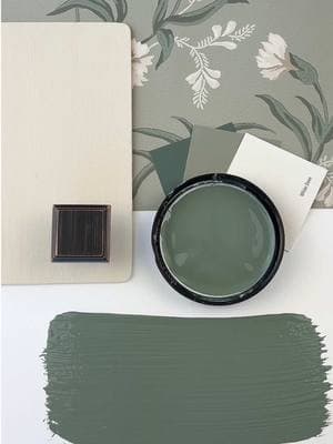 Caldwell Green by Benjamin Moore is one of those greens that strikes the perfect balance between sophisticated and earthy.  It’s a muted, soft green with just a touch of gray, so it doesn’t feel too bold or too bright, making it a perfect choice for creating a calm, serene atmosphere.  ✨ Would you like a link to the wallpaper, swatches, cabinet color, or hardware?  See Design Boards in profile.  ♥️Follow Simplee DIY for more paint and decor inspo. #paintcolors #paintcolor #interiorpaint #interiorpainting #wallpaint #wallpainting #wallpapersticker #wallpaperweek #benjaminmoore #benjaminmoorepaint 