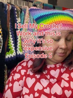 I sell my crochet work  And this is why it’s so expensive  Episode 5  #crochet #catear #catearbeanie #beanie #crochetersoftiktok #rainbow 