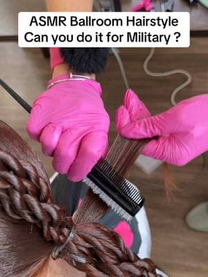 ASMR 🔊 Ballroom Hairstyle , Hair Twist Tutorial ❤️‍🔥 Can you do this hairstyle for Military? #creatorsearchinsights #militaryhairstyles #bobhaircut #asmr #asmrsounds #hair #hairstyle #hairtok #haircare #hairtutorial #hairtwist #hairtwist #hairinspo #miltok #armyhairstyle #asmrhair #haireducation #hairstyles #hairstylist #hairstylistsoftiktok #haircareroutine #grwm #grwmroutine #grwmhair 