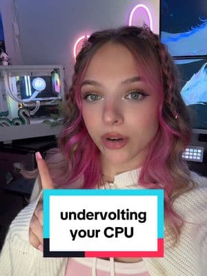 Undervolting your CPU #lindseyszn #techgirl #pcsetup #GamerGirl #techbaddie #cpu #undervolting #overclocking 