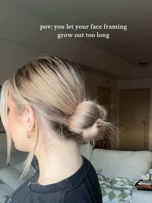 they would be cute curled too #hairtok #hairstyle #faceframing #buntutorial #updo #hairtutorial #longlayers #frontpieces #foryoupage #fyp 