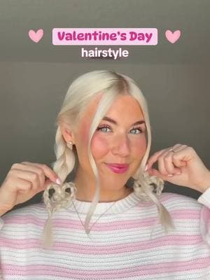 Valentine’s Day hairstyle inspo 🤭💕 I did this hair tutorial last year & it’s SO CUTE 🥰 #taylorxhairstyles #Valentinesdayhairstyle #ValentinesDay #hairstyle #hairtutorial #easyhairstyles 