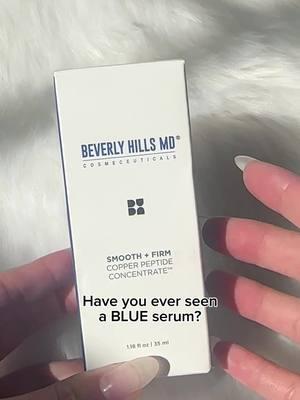 Why is this serum blue? 💙 The vibrant color comes from Copper Peptide Crystals, a powerful ingredient that helps rejuvenate your skin. Ready to see the magic for yourself? Tap the link in our bio. #CopperPeptides #SkinTransformation #FirmAndLift #BeverlyHillsMD #GlowUp #AdvancedSkincare