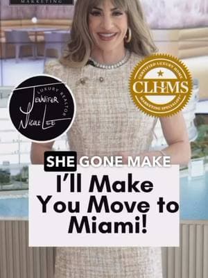 Enrique Iglesias said it best! 🎶🎤💃I WILL MAKE YOU MOVE TO MIAMI! 🌴☀️ With THE MAGIC CITY being HOTTER THAN EVER, my team and I are on a mission to MAKE YOU MOVE TO MIAMI! 🔥🏡 From SKY-HIGH CONDOS IN BRICKELL, to CHIC LOW-RISE LIVING IN NORTH MIAMI BEACH, to LUXURIOUS MANSIONS IN PINECREST, and even FLEXIBLE SHORT-TERM RENTALS across this stunning city—THE CHOICE IS YOURS! 📞 CONTACT US NOW so we can start turning your MIAMI REAL ESTATE DREAMS into REALITY! 🌟 LIVE IN LUXURY. LIVE IN MIAMI. ✨ 📲 Text/Call our Real Estate Hotline: 📞 305-305-5002 or 786-516-6636 📩 Serious inquiries only: JenniferLee@Cervera.com 🌐 Visit our website: www.thebestmiamirealestate.com — Jennifer Nicole Lee 🏝️💎 #MoveToMiami #LuxuryRealEstate #LiveInLuxury #MiamiLifestyle