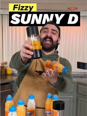 Fizzy Sunny D - or should I say Sunny F. While I’m carbonating random things, what should I put in my soda machine next? #sunnyd #carbonated #fizzy #sunnydelight #sodamachine #sodamaker 