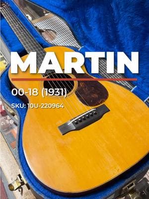 What the heck is in that case?!❓🤔 A prewar Martin 00 that’s been loved, played, and is ready for more. Make it yours at elderly.com. #WhatsInTheCase #GuitarTok #VintageGuitars #PreWarMartin #Vintage #AcousticGuitar #OldTownLansing 