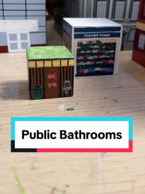 Replying to @Jay Winters I LOVE PUBLIC BATHROOMS: A MEMOIR. But seriously city planning is my jam @The Happy Urbanist #tinybuildings #tinycity #sadbeige #woodentoys #miniatures #publicbathroom #cityplanning #acrylicpaint #stackingtoy 